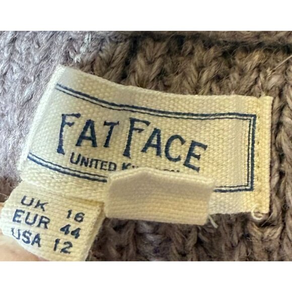FatFace Womens Cardigan Womens Size 12 Open-Front Knit Pale Iris Purple Cozy - Picture 3 of 7